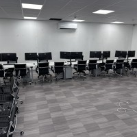 Connex bench desk with aura medium back chairs